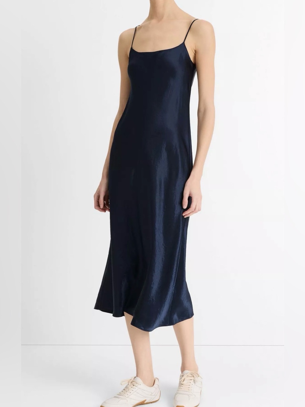 Vince Satin Slip Dress Coastal Blue